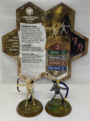 Heroscape Tomb Skeleton Archer C3V Custom Customs Squad Valkrill