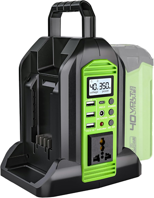 #ad #ad Power Inverter for Greenworks 40V Battery 350W 2 Port DC 40V to AC 120V Portabl $111.99