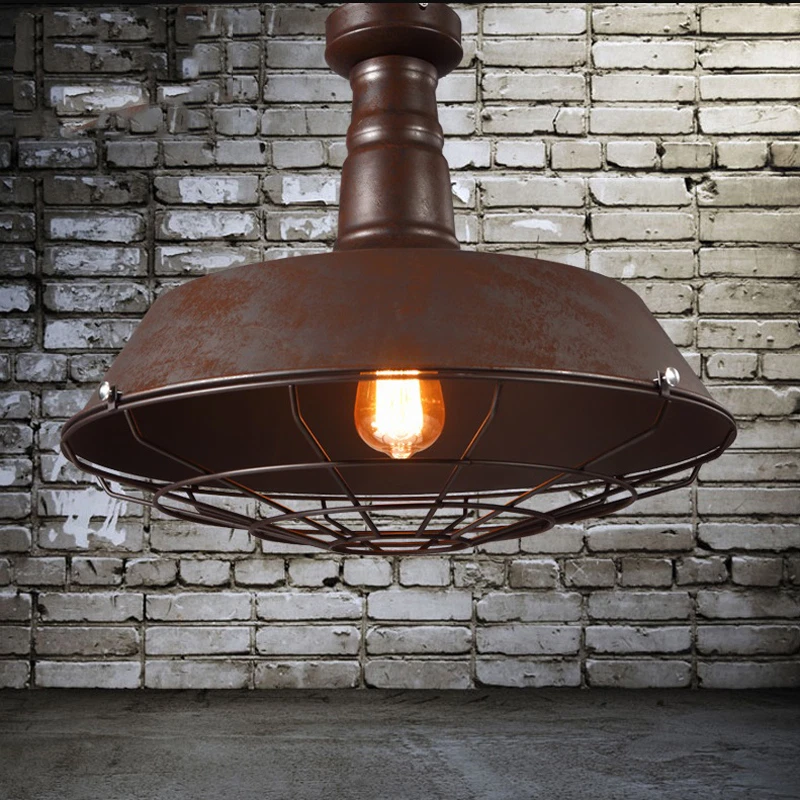 Nautical Barn Ceiling Light Rust