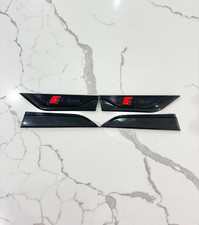 Audi A5 B9 S-line Fender Badge Door Emblems Black 4-set Logo Full Set S Line