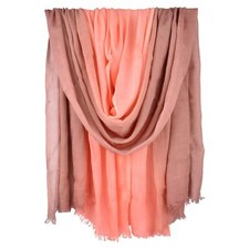 Women Summer Cotton Linen Scarfs Gradient Two-tone Shawl Beach Gauze Long Lig...
