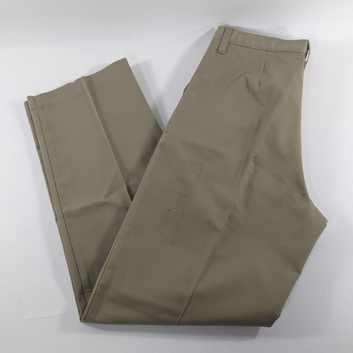 Dickies Girls School Uniform Pleated Beige Pants Size 18 Regular - Picture 2 of 6