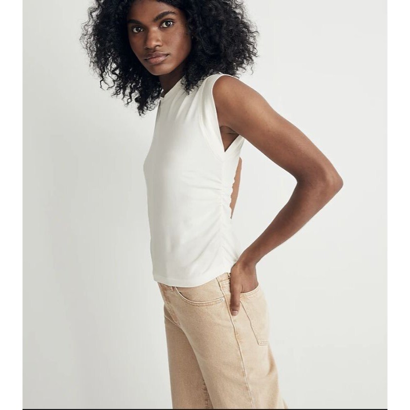 メイドウェル Madewell Banded Muscle Tee レディース シャツ トップス Eyelet White s-l1200.jpg