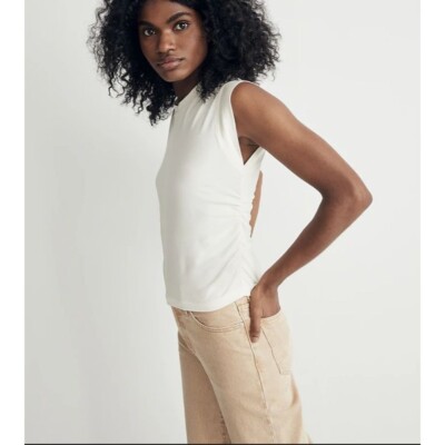 Madewell Womens Side-Cinch Muscle Tee Shirt Top Lighthouse