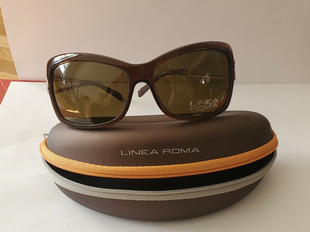 Authentic línea roma women’s sunglasses brown made in italy New Linea Roma Sunglasses color Brown,made in italy | eBay main image 2
