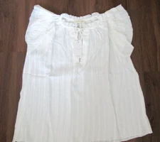 Grade & Gather Women's Size Sm Peasant Top/Blouse Short flutter sleeve V-neck