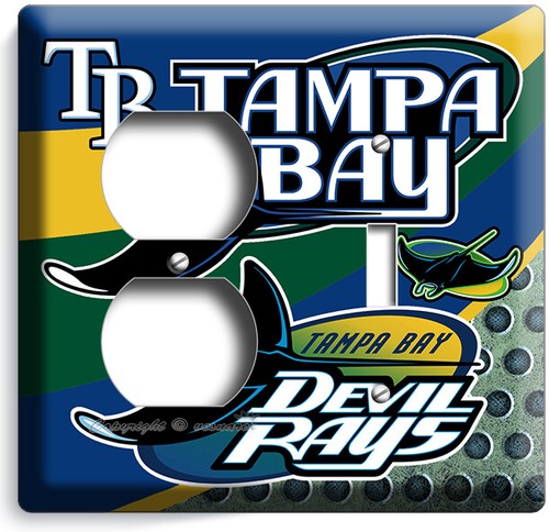 TAMPA BAY DEVIL RAYS BASEBALL TEAM LICHTSCHALTER STECKDOSE PLATTE MANN HÖHLE ZIMMER DEKOR - Bild 25 von 34