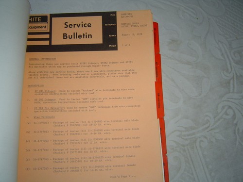 1976-1979 Cockshutt Oliver 8900 7600 8600 8800 combine service bulletins manual - Picture 5 of 6