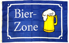 Fahne Flagge Bier - Zone   90x150 cm Hissflagge Biergarten Oktoberfest NEU