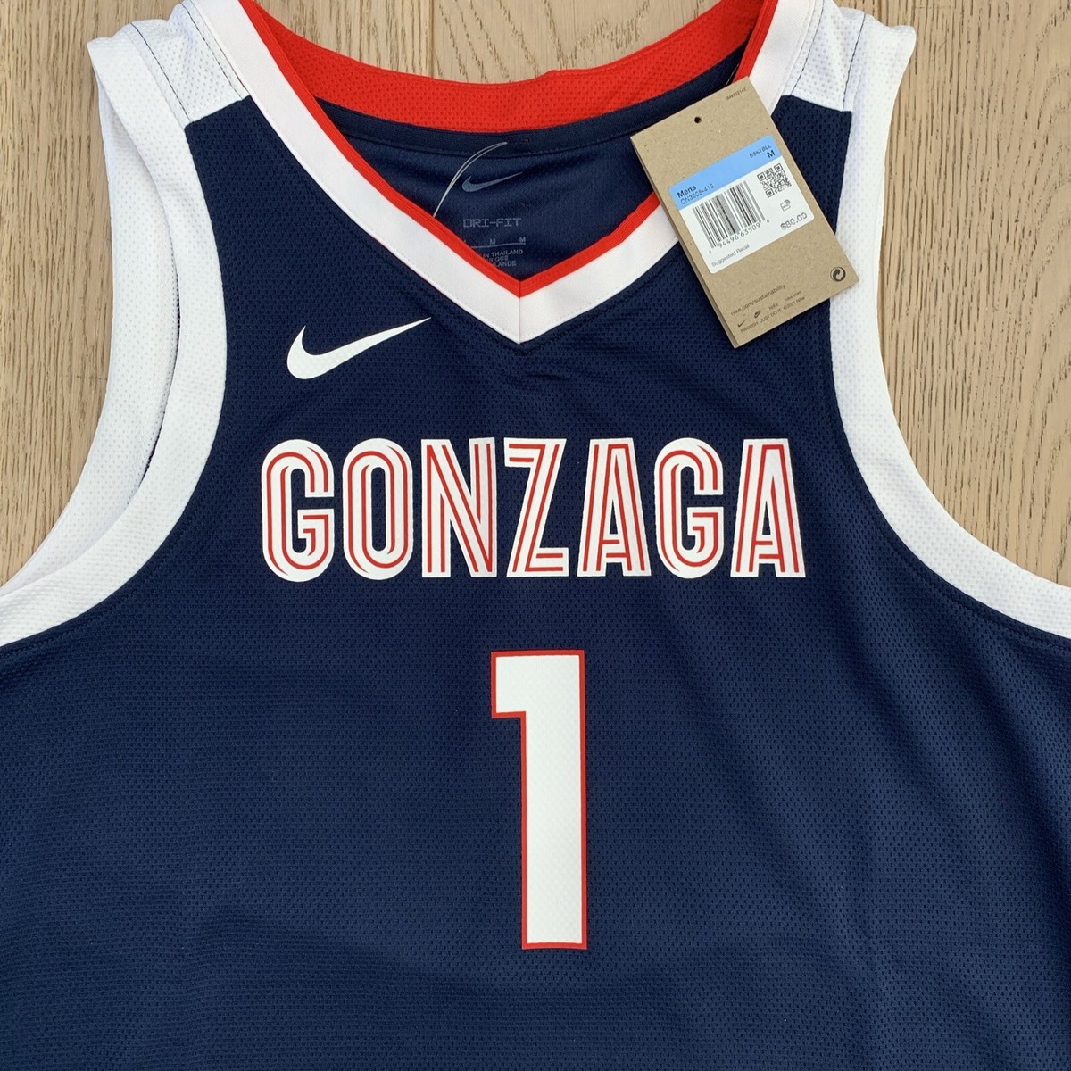 Nike Gonzaga Bulldogs NCAA Zags Navy Basketball Jersey