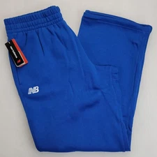 New Balance Men's Fleece Lined Relaxed Sweatpants Size XL Blue Elastic Waist Gym