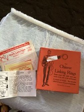 Vintage Magic Trick Adam's Chinese Linking Rings Boxed 9 Rings