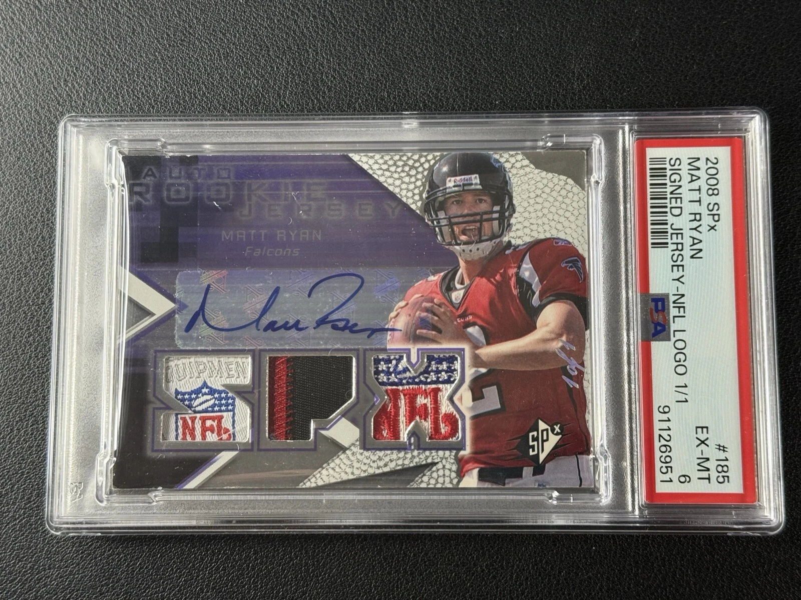 Matt Ryan Spx #185 Signed Jersey-NFL Logo 1/1
