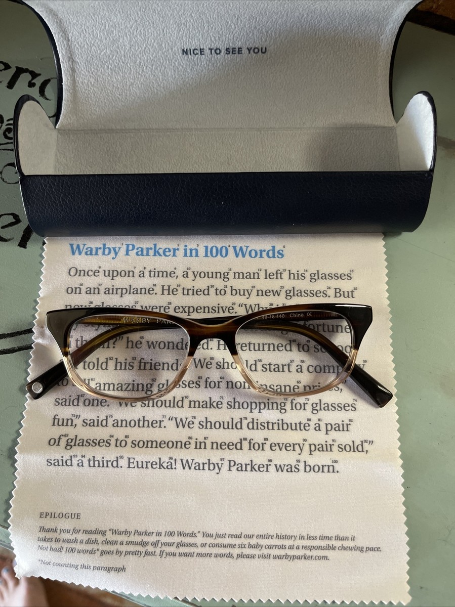 WARBY PARKER Eyeglasses 615 Tea Rose Fade Rectangular Womens 49-16