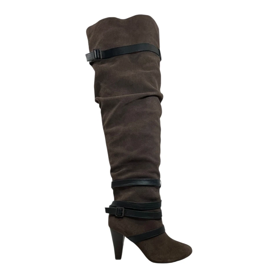 COLIN STUART Womens 10B 10 B Suede Leather Boots Slouchy Over The Knee 273142 - Image 2 of 4