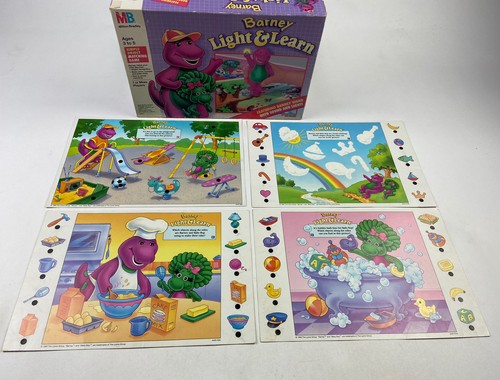 Vintage BARNEY LIGHT & LEARN passendes Spiel Milton Bradley vollständig FUNKTIONIERT! - Bild 13 von 19