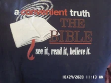 NEW T-Shirt: Religious: Convenient Truth The BIBLE (Navy Blue) S M L XL