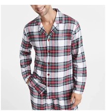 FAMILY PJs Mens Button Up Flannel Pajamas Size 2XL