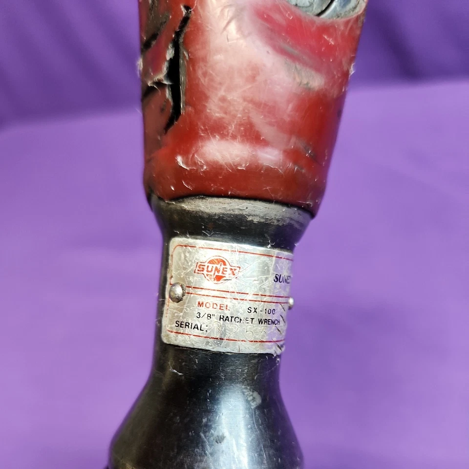 Sunnex 3/8 Air Ratchet Wrench Drive Heavy Duty SX-100 vintage works great 11.5in - Image 4 of 4