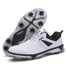 Waterproof Men's Golf Training Sneakers Outdoor Non-slip Spikes Golf Shoes