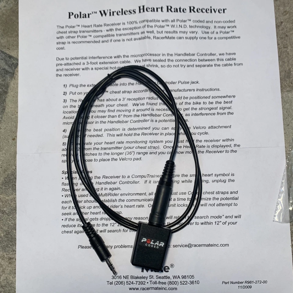 Racermate Computrainer Polar wireless heart rate receiver - Image 3 of 3