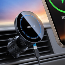 Lamicall for Magsafe Car Mount Charger - [15W Top Charging] Magnetic Wireless Ca