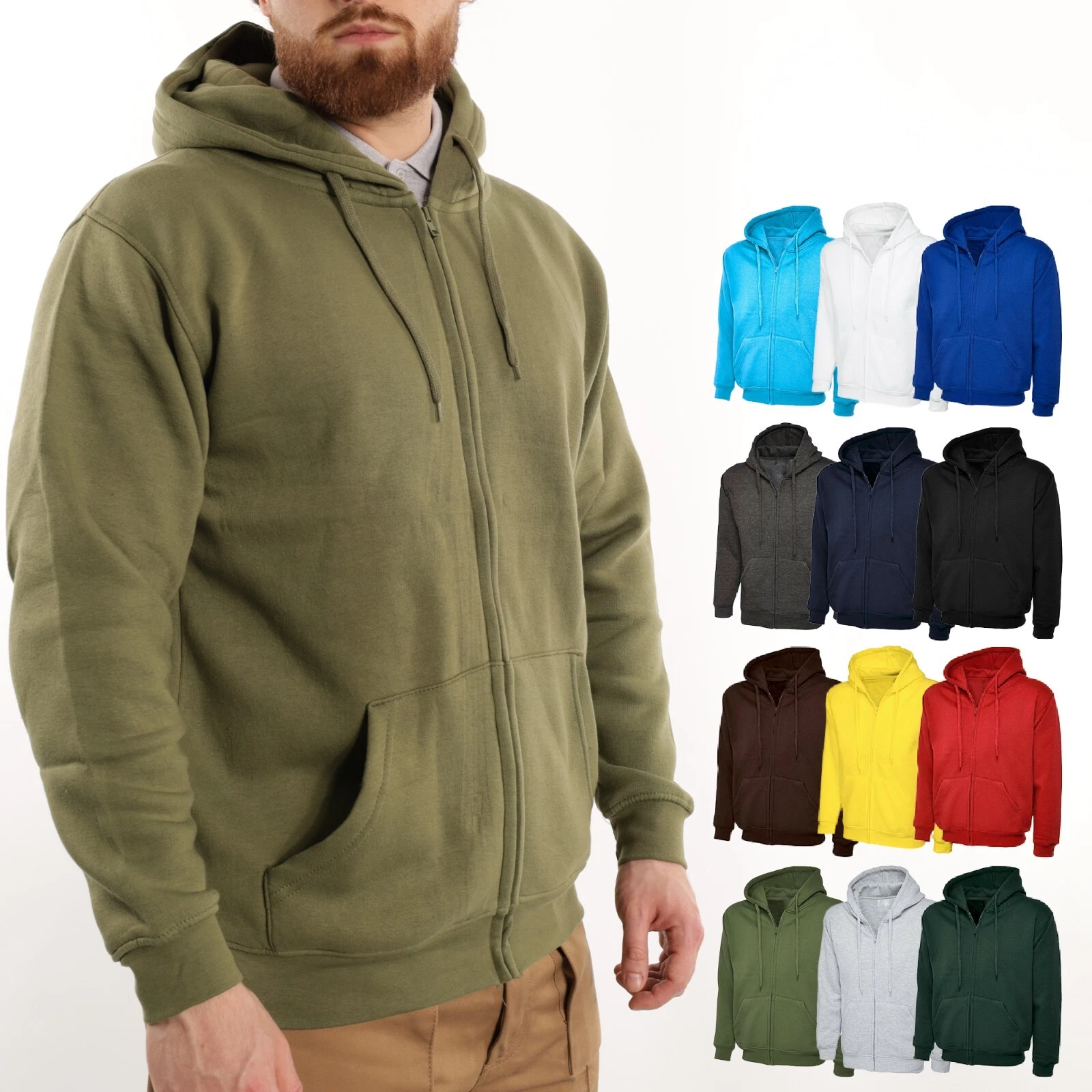 Mens Full Zip Work & Leisure Hoodie Sweatshirt Size XS to 3XL WORK SPORTS CASUAL
Opens in a new wind