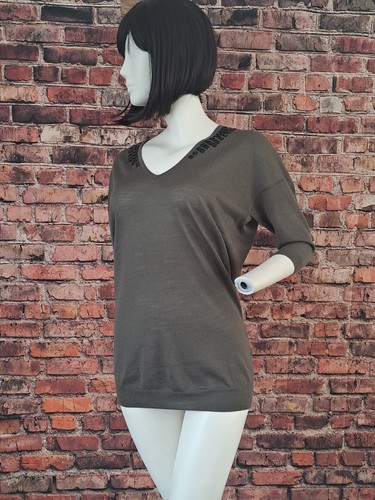 New Sweater Womens Size XS Wool Blend Khaki H&M - Picture 4 of 14