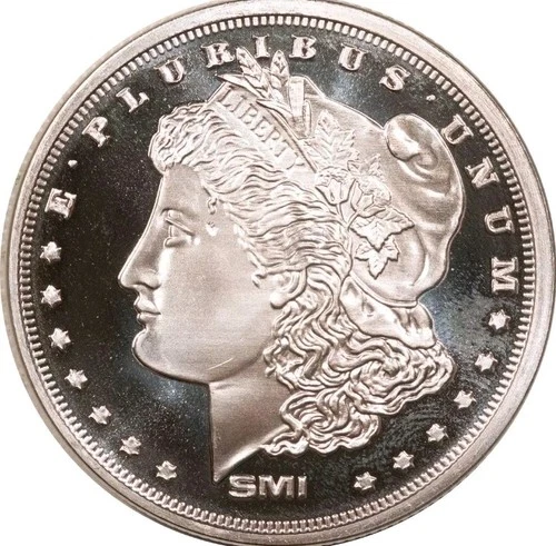 1 Oz SILVER COIN - MORGAN DOLLAR ROUND SUNSHINE MINT BU PROOF FINISH 🔥