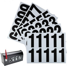 60 Pcs 3 Inch Reflective Mailbox Numbers, Waterproof Self Adhesive Stickers for