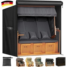 Strandkorb Schutzhülle Wetterfest 420D Strandkorbhülle XXL Abdeckung 2-3 Sitzer