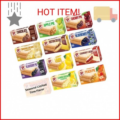 JJ's Bakery Snack Pie Variety Pack   Fresh Baked Fruit Pies Apple, Cherry, Choco