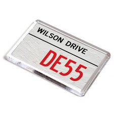 FRIDGE MAGNET - Wilson Drive DE55 - UK Postcode