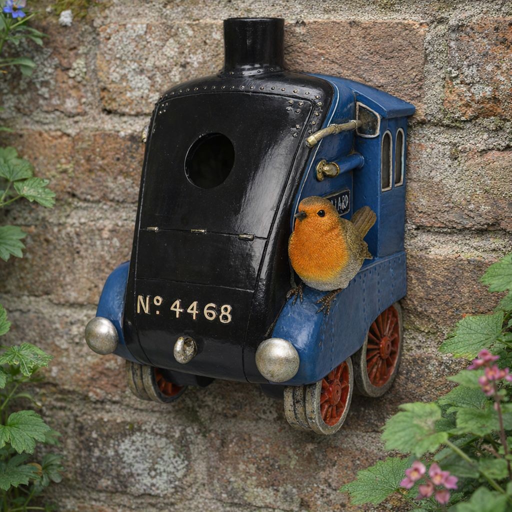 Vivid Arts Mallard Stream Train & Robin Garden Birdhouse