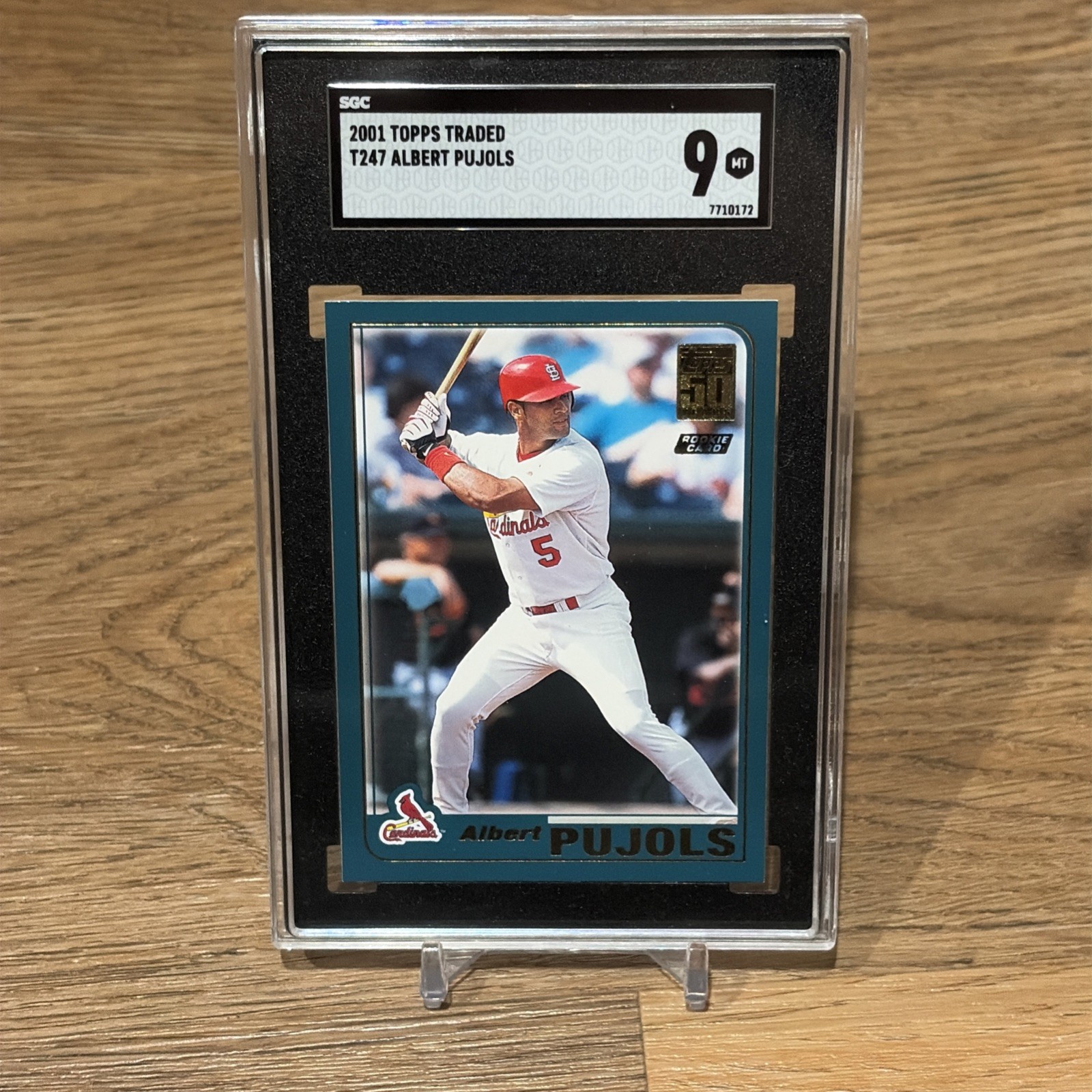 2001 Topps Traded #T247 Albert Pujols St Louis Cardinals RC Rookie SGC 9