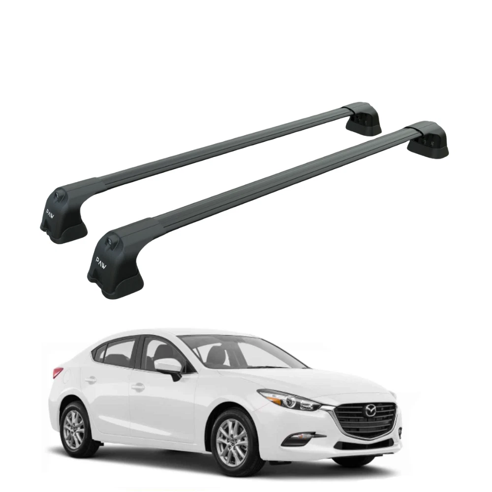 Roof Rack Cross Bars Carrier Aluminium for Mazda 3 Sedan 2010-2018