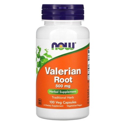 Now Foods Valerian Root Herbal Supplement 100 Count Pack For Sleep Support