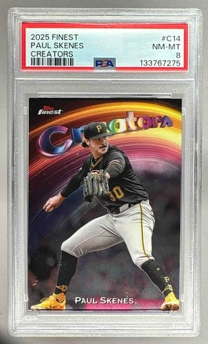 133767275 Paul Skenes 2025 Topps Finest #C-14 Creators PSA 8