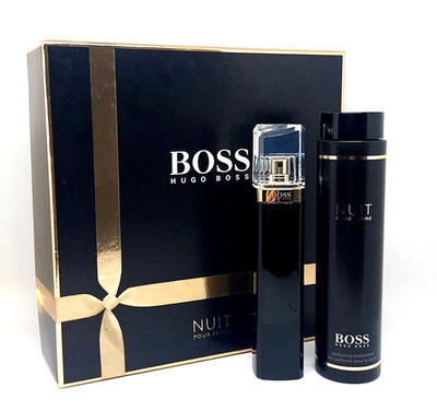 HUGO BOSS Nuit pour femme 75 Eau de Parfum Spray + 200 ML Creme Parfümiert