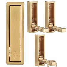 iplusmile Foldable Wall Hooks: 4Pcs Heavy-Duty Gold Coat Hooks for Hanging Co...