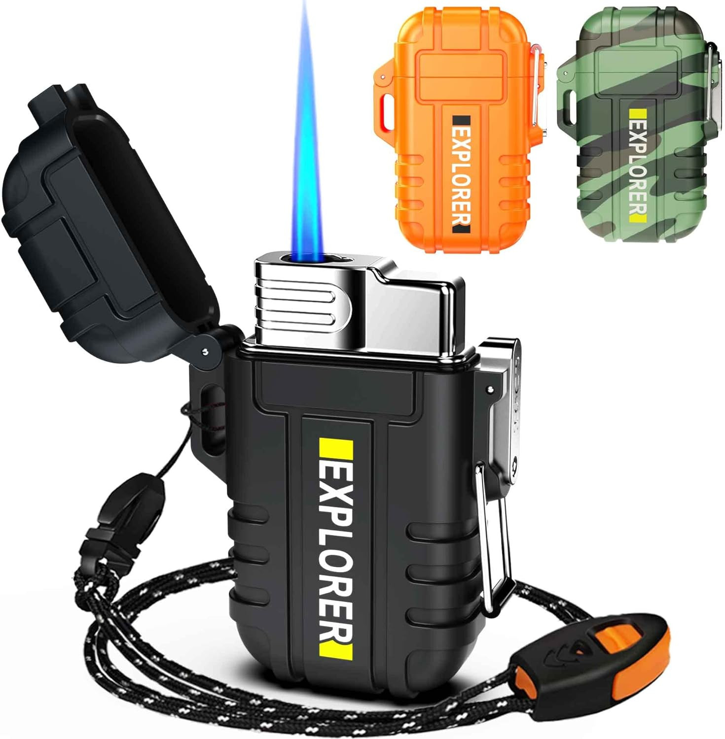 Refillable Windproof Jet Flame Lighters For Fire