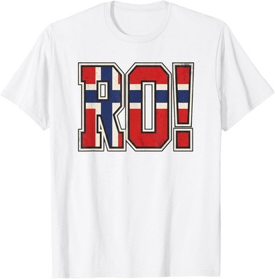 Norwegian Flag Letters Soccer Match Fan Celebration Art T-Shirt