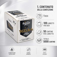 Cartine Rizla Argento Corte 100 Libretti Scatola Originale