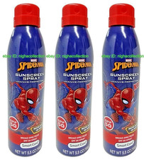  Lot 3  Smart Care Spiderman Sunscreen Spray SPF 50 Broad Spectrum 5.5 oz Each