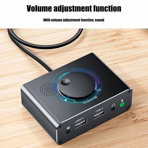 USB External Sound Card USB Adapter Stereo Sound Card for PC Laptop Desktops