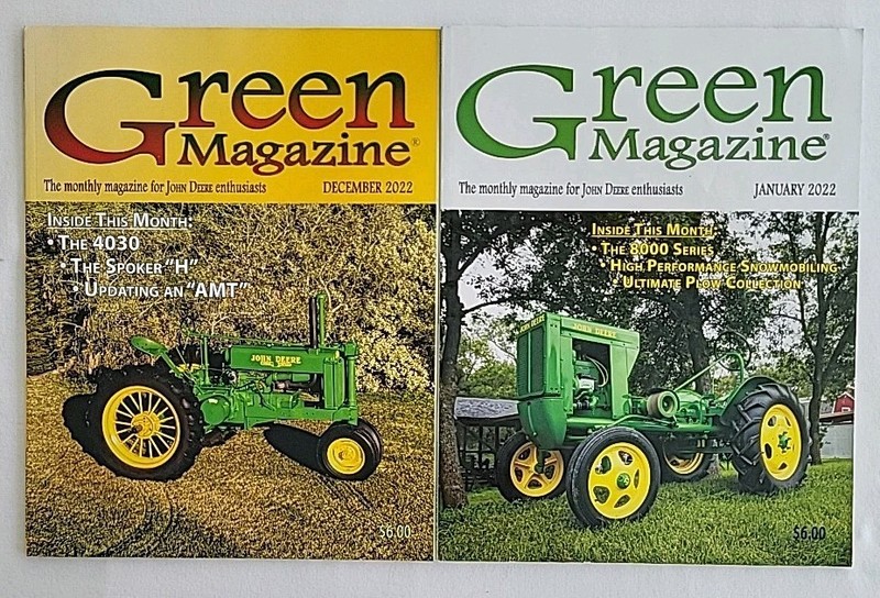 Set of 2, John Deere, Green Magazines. January/ December 2022.
