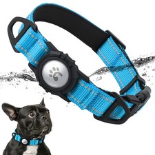 Airtag Dog Collar,Waterproof Reflective Pet Collar with Airtag Holder,Soft Pa...