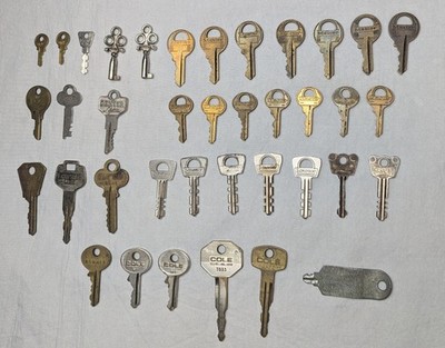 Lot Of 38 Assorted / Vintage Keys - Master, Curtis, Cole, Bommer, Eagle & More