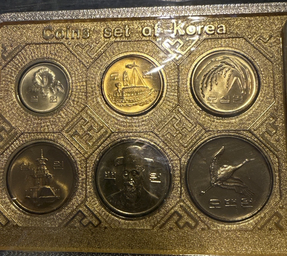 1987-1993 S. KOREA PRESTIGE BU SET (6) w/ STAMP & STAND - SEOUL OLYMPICS SEALED - Image 2 of 4