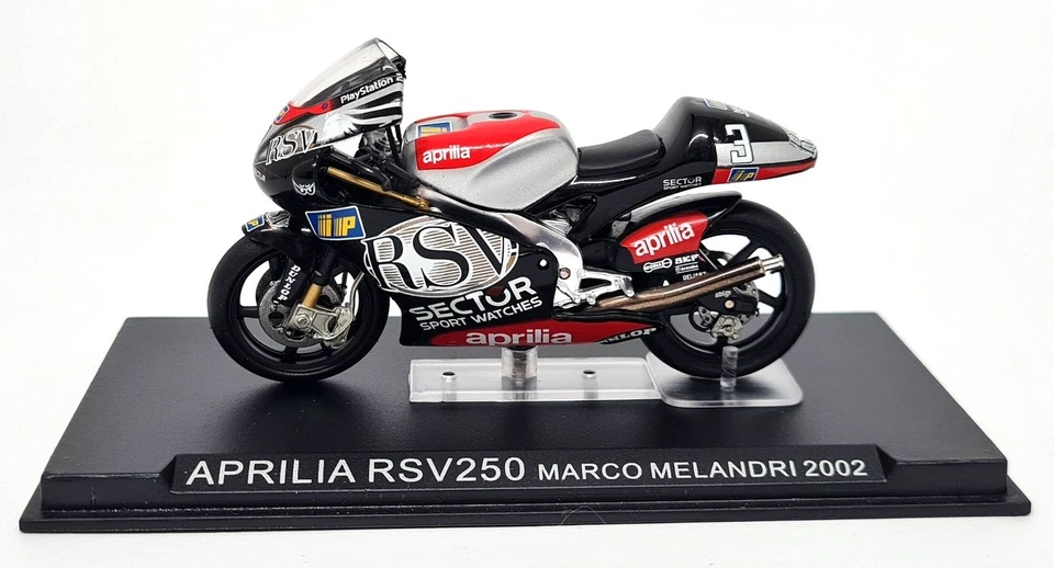 Deagostini 1/24 - Aprilia RSV 250 Marco Melandri 2002 Model Motorcycle - Image 3 of 4